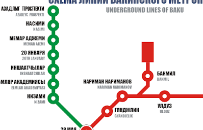 Baku Metro Map