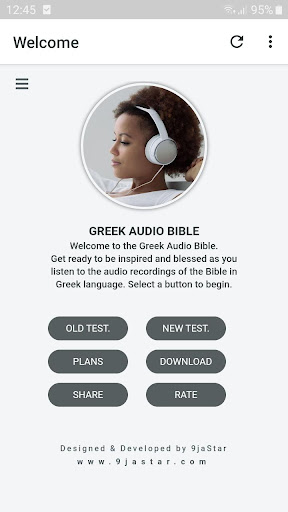 Android application Greek Audio Bible screenshort