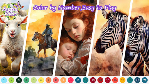 Joyful Color - Color By Number 2