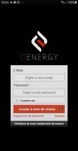 Android application OENERGY screenshort