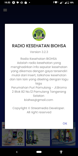 Radio Kesehatan Biohsa Screen 3