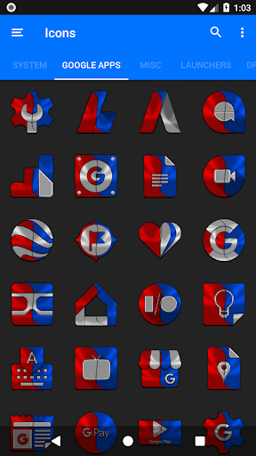 Red and Blue Icon Pack