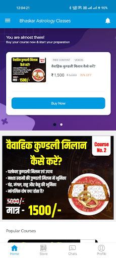 Bhaskar Astrology Classes Screen 2