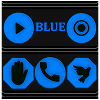 Blue and Black Icon Pack apk