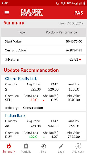 DSIJ Portfolio Advisory Servic Screen 2