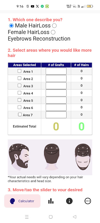 Hair Graft Calculator & Cost - 1.0.0 - (Android)