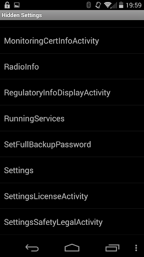 Hidden Android Settings Screen 2