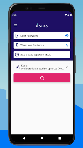 Android application KOLEO - PKP timetable screenshort