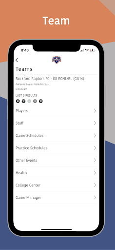 Rockford Raptors FC Screen 3
