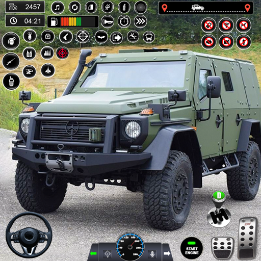 Armee-Lastwagen-Fahrspiel