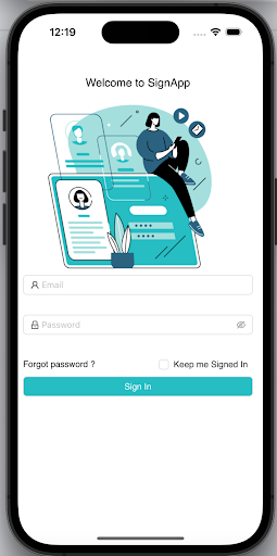 Android application SignApp screenshort