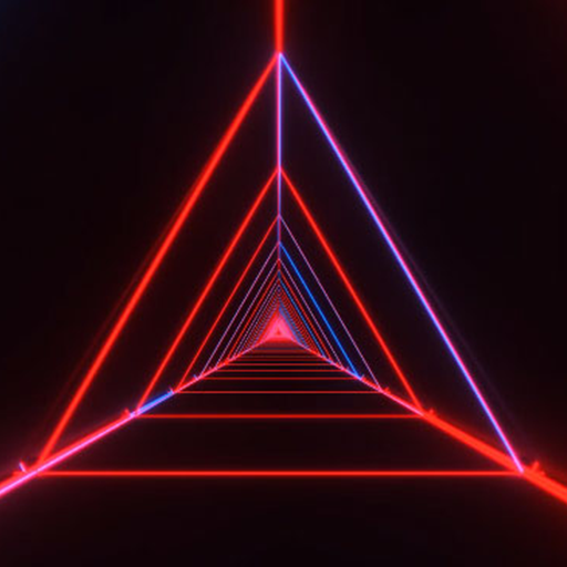 neon triangle wallpaper logo