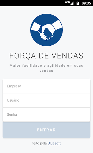 Android application Bluesoft Força de Vendas screenshort