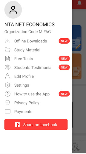 Android application NTA NET ECONOMICS screenshort