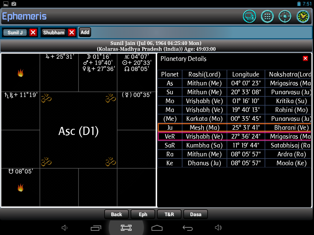 Ephemeris, Astrology Software Screenshot 9 Ephemeris, Astrology Software Screenshot 9