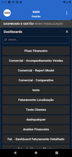 Dashboard - e-Gestão Screen 3