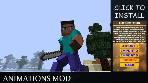 Animations Mod For MCPE