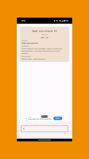 Ticket Barrier & Oyster Errors Screen 2