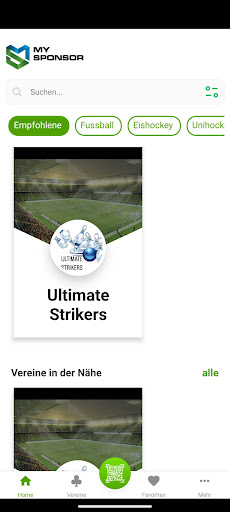Android application MY SPONSOR screenshort