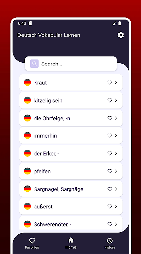 Deutsch Vokabular Lernen Screen 2