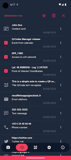 QrCodes Manager Screen 2