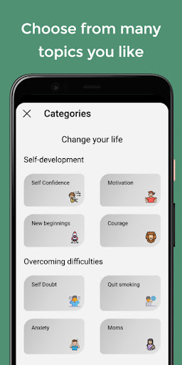 Android application Afford - Daily affirmations screenshort