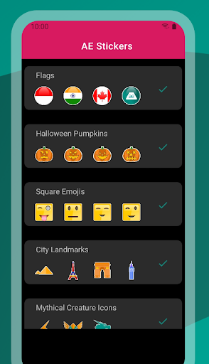 Stickers App Screen 3