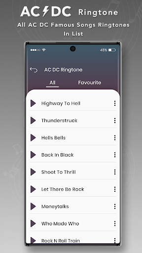 AC DC Ringtone Screen 2