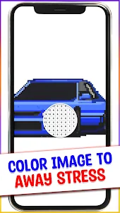 Racing Cars Pixel Art Coloring