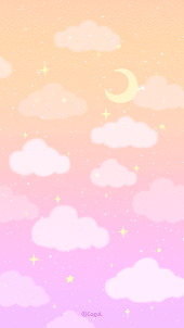 카카오톡 테마 - 핑크 파스텔 하늘 구름
