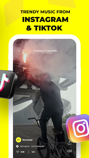 Screenshot of Reelsapp video trends