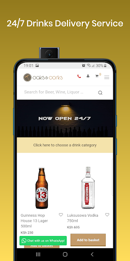 Android application Oaks & Corks - Alcohol Deliver screenshort
