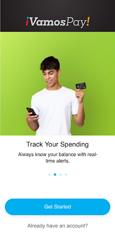VamosPay Card Mobile App Screen 2