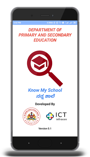 Android application KNOW MY SCHOOL - Karnataka screenshort