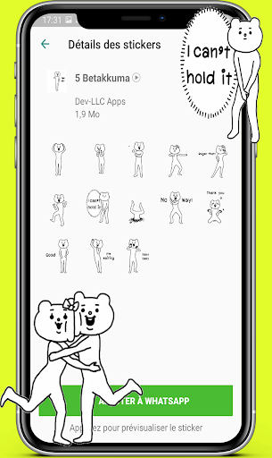 Animated Betakkuma Stickers