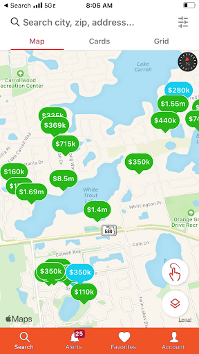 Android application Tampa Bay Homes screenshort
