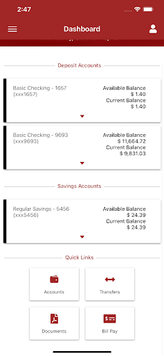 LBT Mobile Banking Screen 2