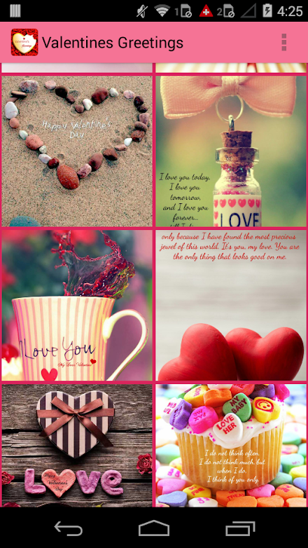Valentine Greetings Screen 3