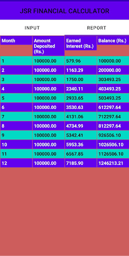 JSR Financial Calculator