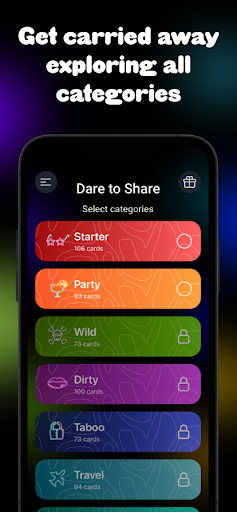 Android application Dare to Share: Drinking game screenshort