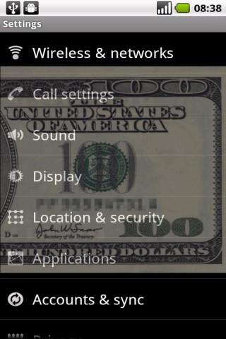 Benjamin Franklin Droid 100USD Screen 2