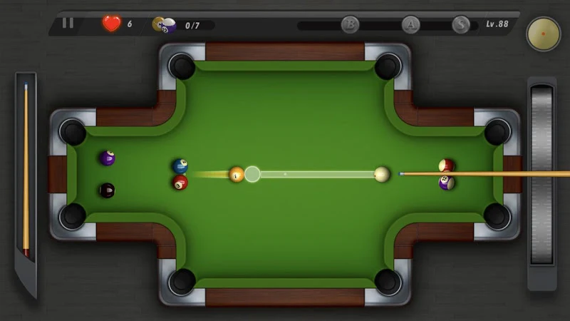 In Pooking, you get to test out your billiard skills and touch