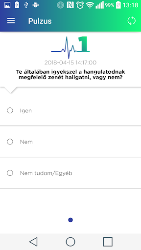 Android application Pulzus screenshort