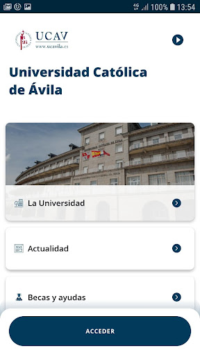 Android application Universidad Católica de Ávila screenshort