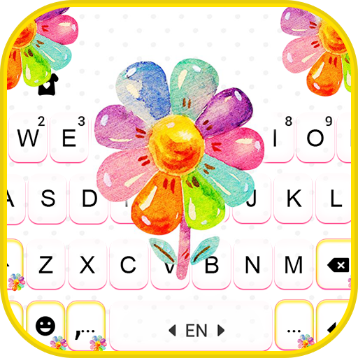 Colorful Cute Flower Keyboard logo