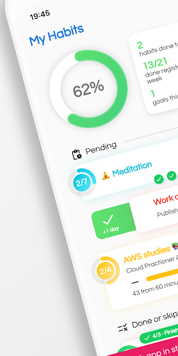 Android application Goaling: Habits & Goals screenshort