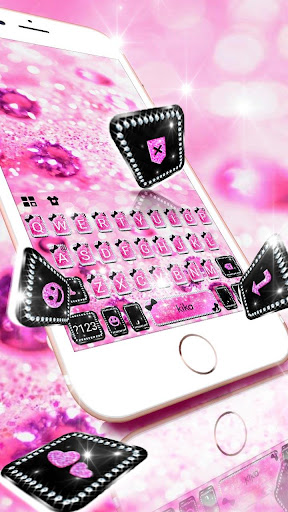 Android application Pink Black Bowknot Theme screenshort