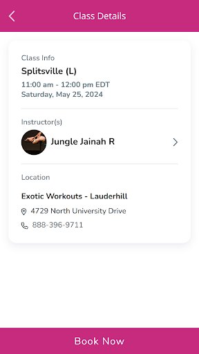 Exotic Workouts Screen 3