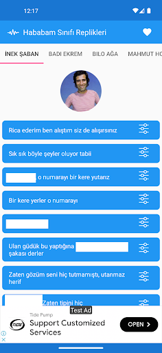 Android application Hababam Sınıfı Replikleri screenshort