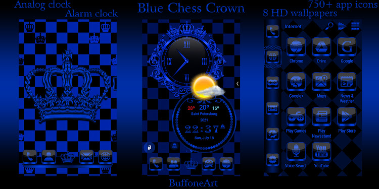 Blue Chess Crown theme - 1.0 - (Android)